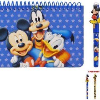 Disney-Mickey-Mouse-and-Friends-Spiral-Autograph-Book-Blue-0-0
