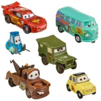 Disney-Pixar-Cars-Lightning-McQueen-Pit-Crew-6-Figure-Play-Set-In-Display-Box-0