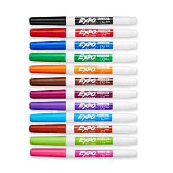 Expo-2-Low-Odor-Dry-Erase-Markers-Fine-Point-12-Pack-Assorted-Colors-0-1