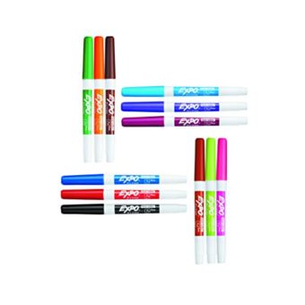 Expo-2-Low-Odor-Dry-Erase-Markers-Fine-Point-12-Pack-Assorted-Colors-0-2