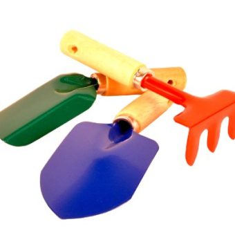 G-F-10012-JustForKids-Garden-Tools-Set-with-Tote-hand-rake-shovel-trowel-0-6