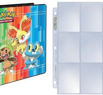 Pokemon-X-Y-3-Ring-Binder-with-25-Platinum-Ultra-Pro-9-Pocket-Pages-Chespin-Fennekin-and-Froakie-on-front-Energy-Symbols-on-back-2-Inch-XY-Album-0