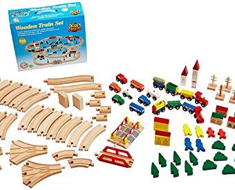 100-piece-Triple-loop-Wooden-Train-Set-Inc-16-Trains-and-Cars-100-Compatible-with-All-Major-Brands-Including-Thomas-Wooden-Railway-System-By-Kids-Destiny-0-4