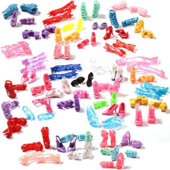 50-Pairs-Different-High-Heel-Shoes-Boots-Accessories-For-Barbie-Doll-0-0