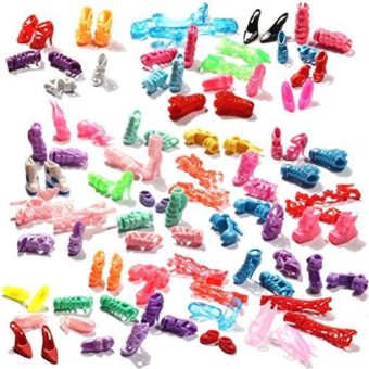 50-Pairs-Different-High-Heel-Shoes-Boots-Accessories-For-Barbie-Doll-0