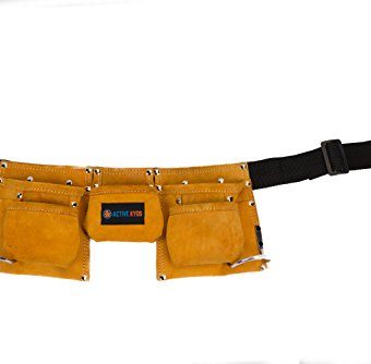 Active-Kyds-Premium-Kids-Leather-Tool-Belt-Tool-Pouch-with-Steel-Hammer-Loops-for-Construction-Play-Kids-Costumes-Costumes-for-Kids-or-Kids-Dress-Up-0-0