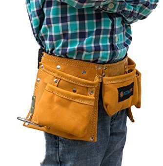 Active-Kyds-Premium-Kids-Leather-Tool-Belt-Tool-Pouch-with-Steel-Hammer-Loops-for-Construction-Play-Kids-Costumes-Costumes-for-Kids-or-Kids-Dress-Up-0-3