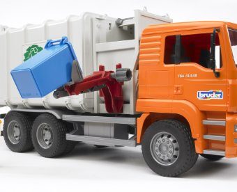 Bruder-Toys-Man-Side-Loading-Garbage-Truck-Orange-0-1