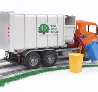 bruder garbage truck side loader