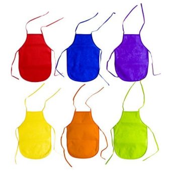 Childrens-Artists-Fabric-Aprons-Kitchen-Classroom-Community-Event-Crafts-Art-Painting-Activity-Safe-Clean-12-Pack-Assorted-Colors-by-Super-Z-Outlet-0