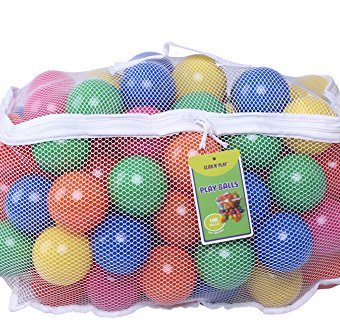 Click-N-Play-Pack-of-100-Phthalate-Free-BPA-Free-Crush-Proof-Plastic-Ball-Pit-Balls-6-Bright-Colors-in-Reusable-and-Durable-Storage-Mesh-Bag-with-Zipper-0