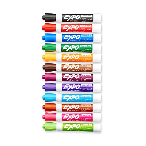 EXPO Low Odor Dry Erase Markers, Chisel Tip, Assorted, 16 Count - Image 3