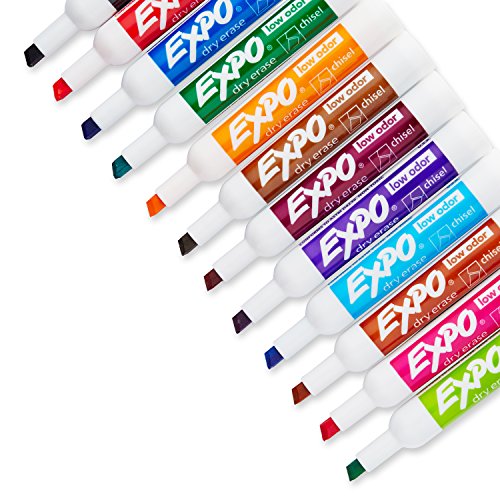 EXPO Low Odor Dry Erase Markers, Chisel Tip, Assorted, 16 Count - Image 4