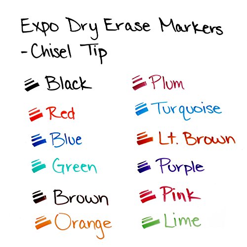 EXPO Low Odor Dry Erase Markers, Chisel Tip, Assorted, 16 Count - Image 5