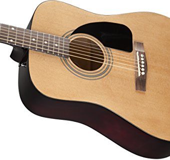 Fender-FA-100-Dreadnought-Acoustic-Guitar-with-Gig-Bag-Natural-0-3