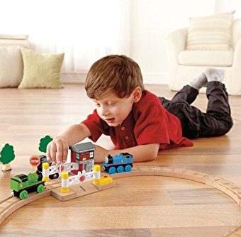 Fisher-Price-Thomas-the-Train-Wooden-Railway-Deluxe-Railroad-Crossing-Signal-0-0
