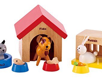Hape-Family-Pets-Wooden-Dollhouse-Animals-0-0