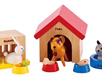 Hape-Family-Pets-Wooden-Dollhouse-Animals-0