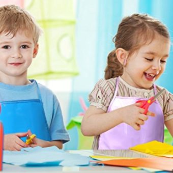 Heavy-Duty-Reusable-PVC-Waterproof-Apron-for-Children-Kids-Great-for-Cooking-Classroom-Playing-Community-Events-Art-Crafts-Painting-and-More-Easy-to-Clean-Ages-4-11-by-JarJar-0-0