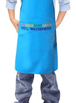 Heavy-Duty-Reusable-PVC-Waterproof-Apron-for-Children-Kids-Great-for-Cooking-Classroom-Playing-Community-Events-Art-Crafts-Painting-and-More-Easy-to-Clean-Ages-4-11-by-JarJar-0