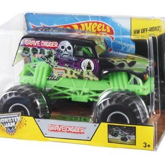 Hot-Wheels-Monster-Jam-Grave-Digger-Die-Cast-Vehicle-124-Scale-0-0