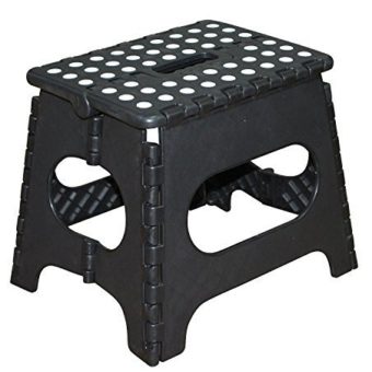 Jeronic-11-Inch-Plastic-Folding-Step-Stool-Black-0