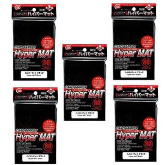KMC-Hyper-Matte-Sleeves-Black-5-Sets-5-Packstotal-400-Sheets-Japan-Import-Made-in-Japan-0