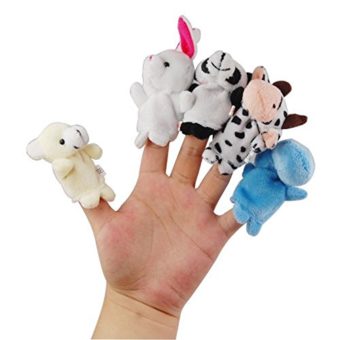 LEORX-10pcs-Different-Cartoon-Animal-Finger-Puppets-Soft-Velvet-Dolls-Props-Toys-0-0
