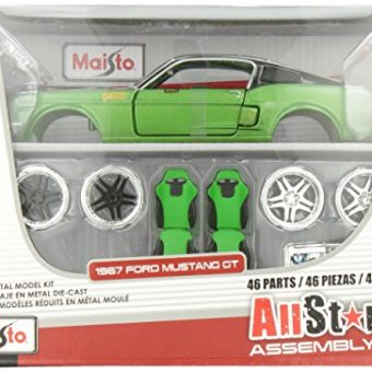 Maisto-124-Scale-All-Star-Assembly-Line-1967-Ford-Mustang-GT-Diecast-Model-Kit-Colors-May-Vary-0