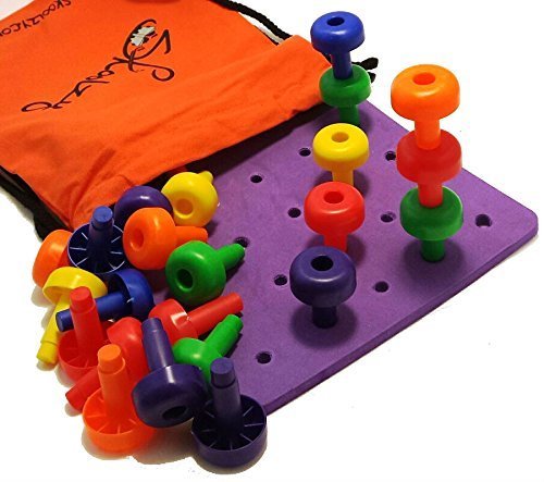 Skoolzy Peg Board Set Montessori Toys for Toddlers Preschool
