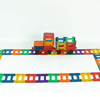 Playmags-100-Piece-Clear-Colors-Magnetic-Tiles-Deluxe-Building-Set-with-Car-Bonus-Bag-0-2