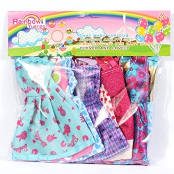 Rainbow-Handmade-Dresses-for-Barbie-Doll-Pack-of-9-0-4
