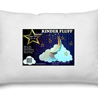 Toddler-Pillow-No-Pillow-Case-Needed-High-Thread-Count-Machine-Washable-Chiropractor-Recommended-Hypoallergenic-13x18-Made-in-USA-0-5