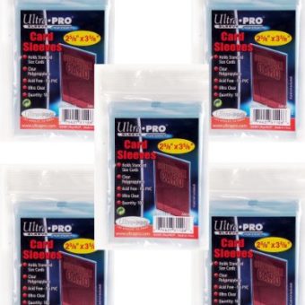 Ultra-Pro-100-Pcs-Soft-Card-Sleeves-2-58-x-3-58-Inches-5-Pack-0