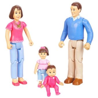 You-Me-Happy-Family-Family-Action-Figure-Set-Dad-Mom-Daughter-and-Baby-Brown-Hair-0